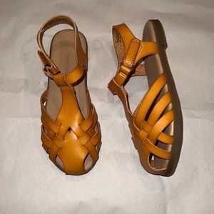 Cat & Jack kids girls faux leather sandals sz 12